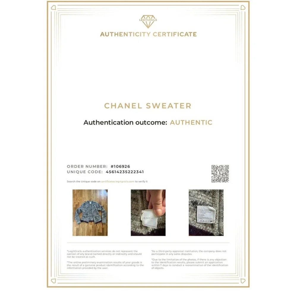 Vintage Chanel 1999 Fall Runway Grey Wool Fringe Sweater - FR 40